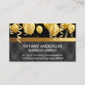 Carte De Visite Ballons d'or | Confetti | Golden Sparkle (Dos)
