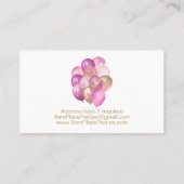 Carte De Visite Ballons d'or rose (Dos)