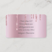 Carte De Visite Ballons d'or rose Blancs d'or réel (Dos)