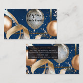 Carte De Visite Ballons Dorés Organisateur d'événement de fête Ble (Devant / Derrière)