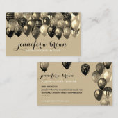 Carte De Visite Ballons élégants de l'organisateur d'événements de (Devant / Derrière)