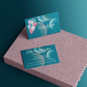 Carte De Visite Ballons Événement Fête Planificateur Décor Marine 