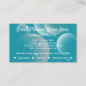 Carte De Visite Ballons Événement Fête Planificateur Décor Marine (Dos)