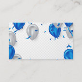 Carte De Visite Ballons festifs colorés (Dos)