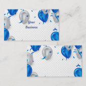 Carte De Visite Ballons festifs colorés (Devant / Derrière)