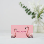 Carte De Visite Ballons Flamant Rose Planification d'événements mo (Debout devant)