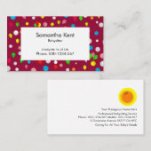 Carte De Visite Ballons flottants colorés Babysitter (Devant / Derrière)