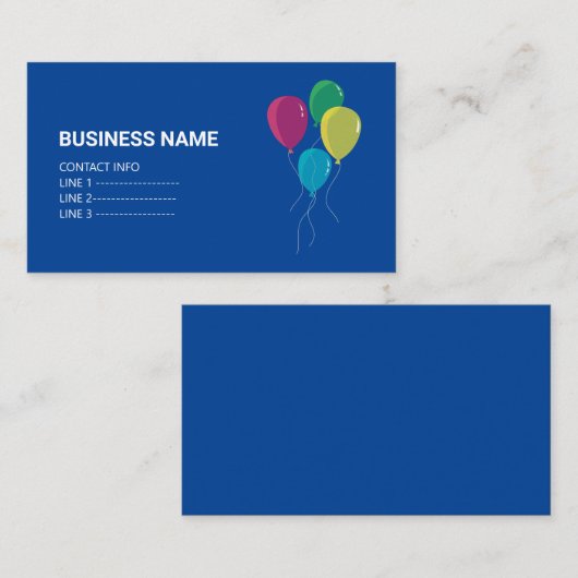 Carte De Visite Ballons modèles (Devant / Derrière)