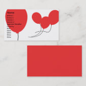 Carte De Visite Ballons rouges - Affaires (Devant / Derrière)