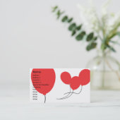 Carte De Visite Ballons rouges - Affaires (Debout devant)