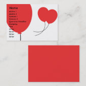 Carte De Visite Ballons rouges - Chubby (Devant / Derrière)