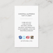 Carte De Visite Balloon de la Gold Party rose (Dos)