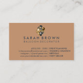 Carte De Visite Balloon Décor Boho rustique (Dos)