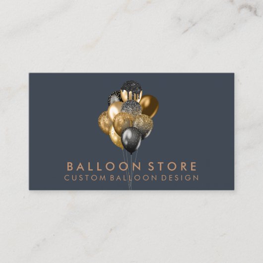 Carte De Visite Balloon Décor Boho rustique (Devant)