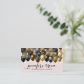 Carte De Visite Balloon Party Event Planner rose (Debout devant)