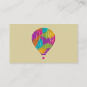 Carte De Visite Balloons à air chaud peints en arc-en-ciel personn (Dos)