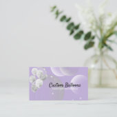 Carte De Visite Balloons Lilac Violet Décor de la fête (Debout devant)