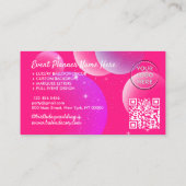 Carte De Visite Balloons logo personnalisé code qr Décoration d'év (Dos)