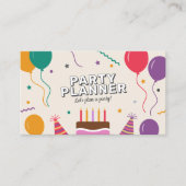 Carte De Visite Balloons - Organisateur de Fête (Devant)