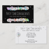 Carte De Visite *~* Balloons Rainbow Party Événement Planificateur (Devant / Derrière)