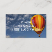 Carte De Visite Ballotte à air chaud (Dos)