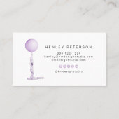 Carte De Visite Ballotte de la partie Aquarelle violette STELLA La (Dos)