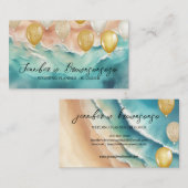 Carte De Visite Balloy Party Planner Ocean Beach Sea (Devant / Derrière)