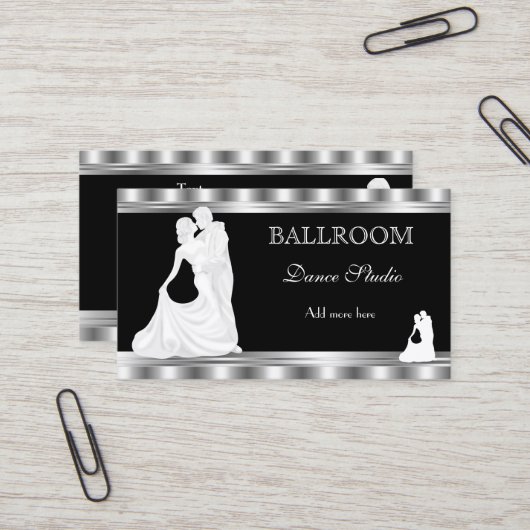 Carte De Visite BALLROOM Dance Studio Cours de danse 3 (Devant/Arrière en situation)