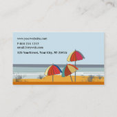 Carte De Visite BALNÉAIRE Parasols de voyage Bateaux marins Océan (Dos)