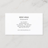 Carte De Visite Bamboo Stalks santé et bien-être (Dos)