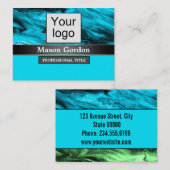 Carte De Visite Bambou, badge arrière - plan beige (Devant / Derrière)