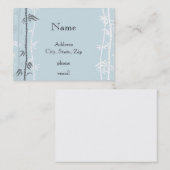 Carte De Visite Bambou bleu (Devant / Derrière)