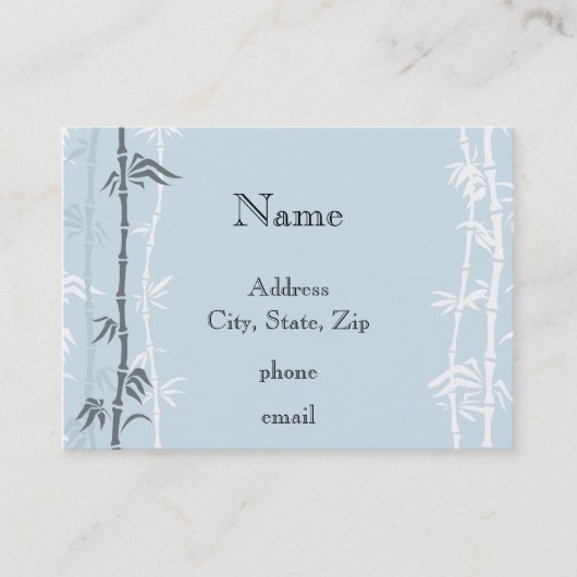 Carte De Visite Bambou bleu (Devant)