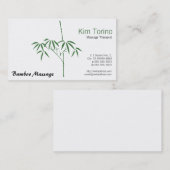 Carte De Visite Bambou de jardin de thérapeute de massage (Devant / Derrière)