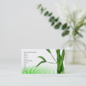 Carte De Visite Bambou d'ondulation de l'eau de baisse de l'eau (Debout devant)