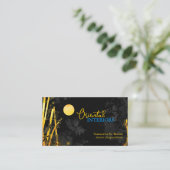 Carte De Visite Bambou doré noir (Debout devant)