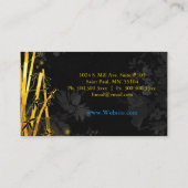 Carte De Visite Bambou doré noir (Dos)