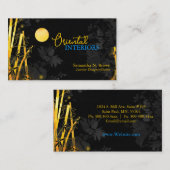 Carte De Visite Bambou doré noir (Devant / Derrière)