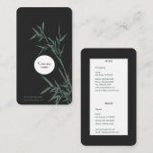 Carte De Visite Bambou élégant (Devant / Derrière)