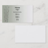 Carte De Visite Bambou/Fung Shui (Devant / Derrière)