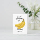 Carte De Visite Banana Fruit Boost My Mood Funny (Debout devant)
