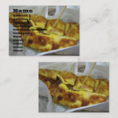 Carte De Visite Banana Pancake [Roti Kluai Khai] Thai Street Food (Devant / Derrière)