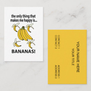 Carte De Visite Bananas Fruit Drôles Bananas