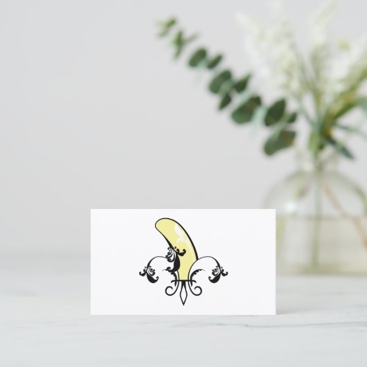 Carte De Visite banane fleur de lis (Debout devant)