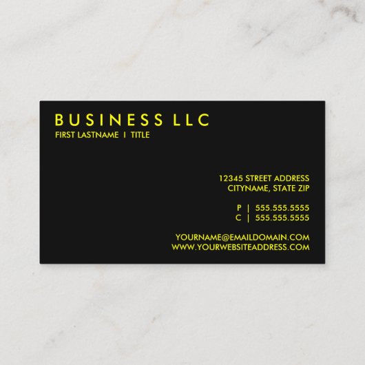 Carte De Visite bananes. (Dos)