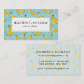 Carte De Visite Bananes Et Points Polk (Devant / Derrière)