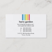 CARTE DE VISITE :: bande arc-en-ciel 1 (Dos)