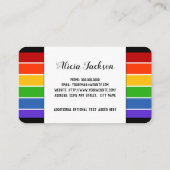 Carte De Visite Bande arc-en-ciel | Personnaliser (Dos)