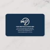 Carte De Visite Bande Argent Sur Détailleur D'Eaux Bleues Cristal (Dos)