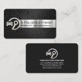 Carte De Visite Bande Argent Sur Détailleur D'Eaux Crystal (Devant / Derrière)